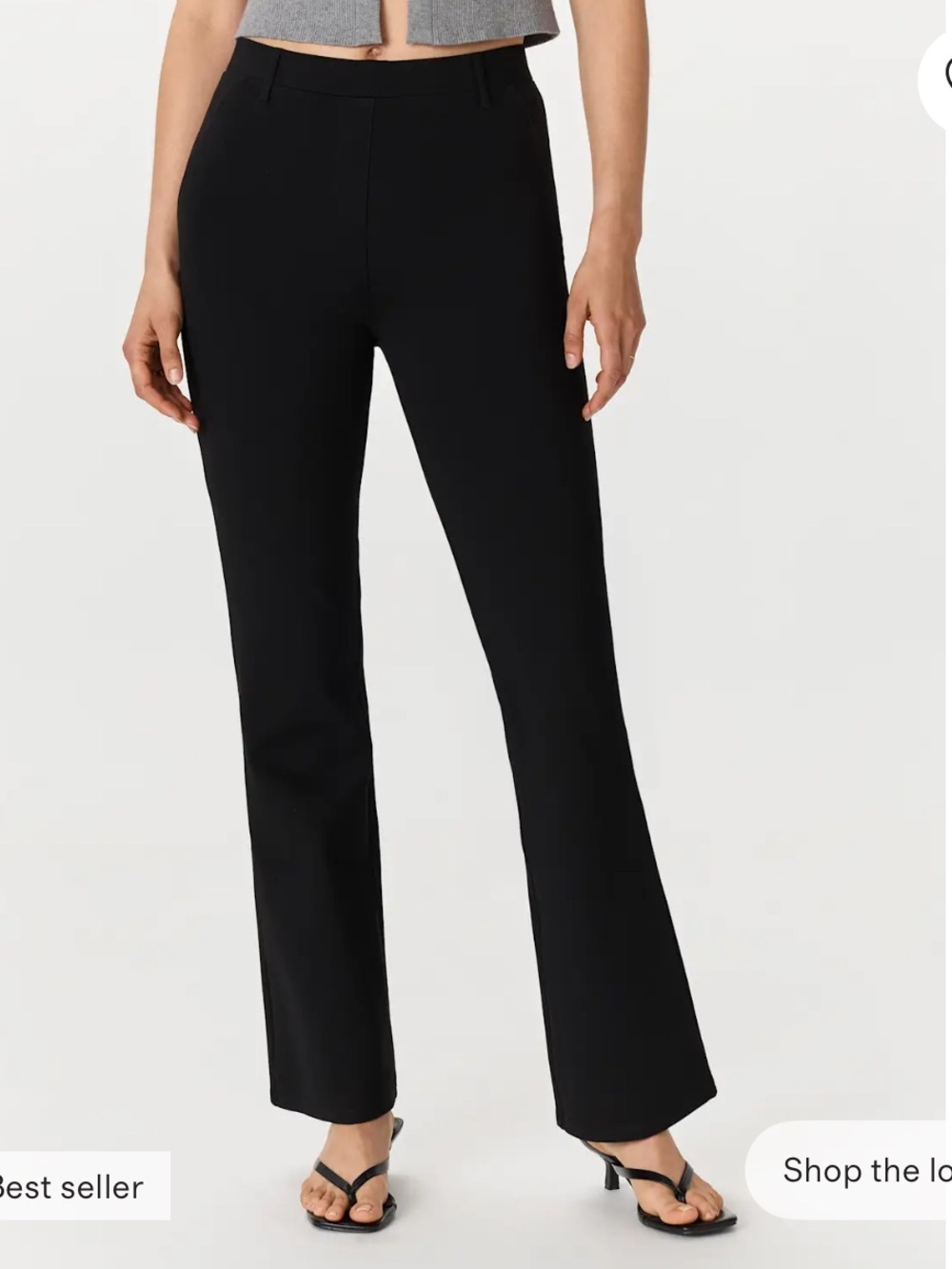 Quince Black Ponte Bootcut Pants